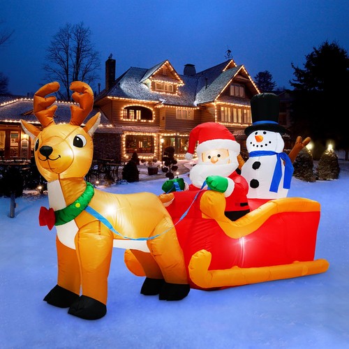 Natale gonfiabile babbo - 2m,