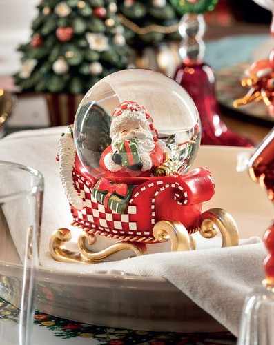 Globo neve slitta babbo - di,