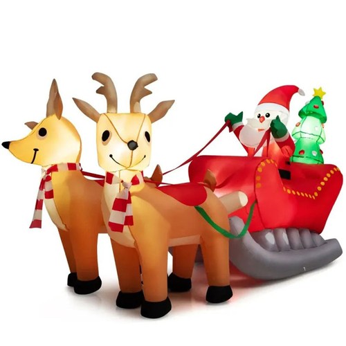 Babbo natale gonfiabile led - babbo,