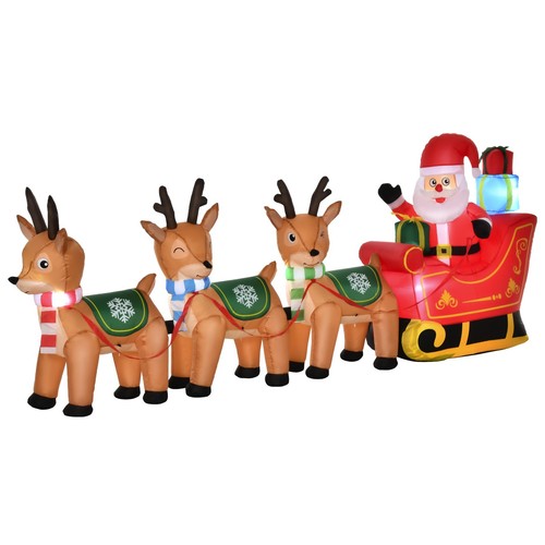 Homcom babbo natale gonfiabile - babbo,
