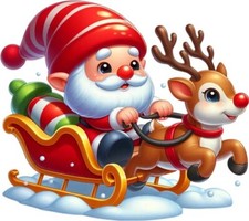 Adesivo Natale Babbo Natale