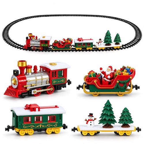 Treno natale locomotiva luci - treno,