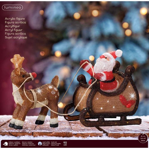 Figura luminosa babbo natale - figura,
