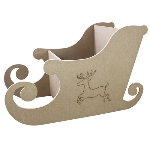 Slitta babbo natale - natale, mdf