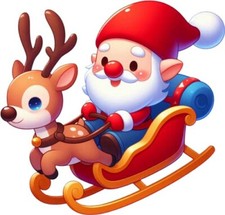 Adesivo Natale Babbo Natale