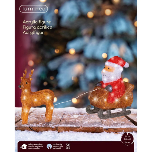 Babbo natale luminoso - luminoso, su