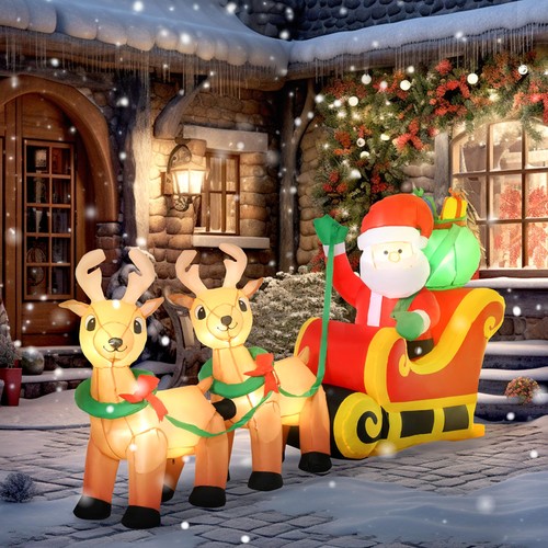 Homcom babbo natale gonfiabile - natale,