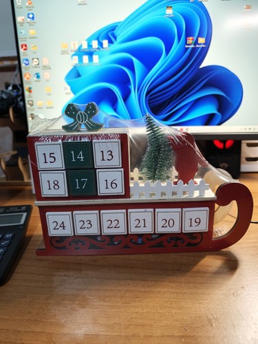 Calendario avvento slitta - calendario,